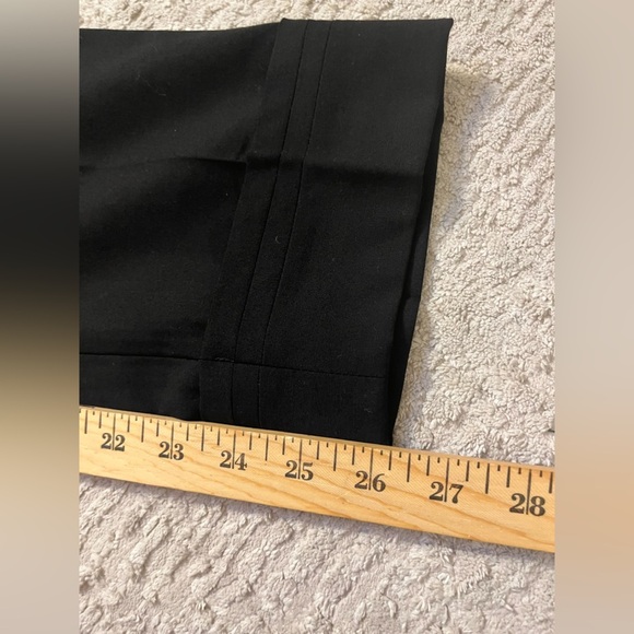 NWT Milly Pleated Wool Blend Cuffed Pant W/ Lamb Skim Leather Waistband Cuffed - Picture 7 of 13